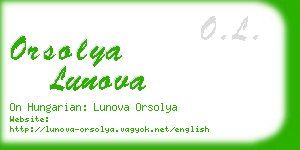 orsolya lunova business card